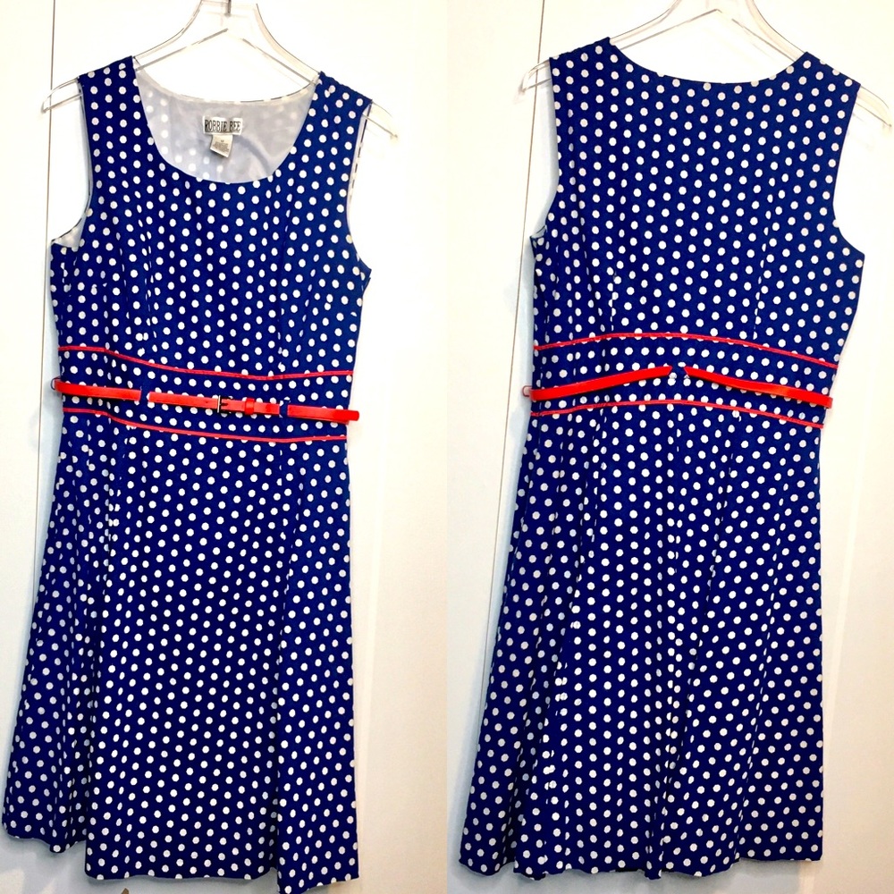 ROBBIE BEE | Polka Dot Vintage-Inspired Dress